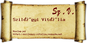 Szilágyi Vitália névjegykártya
